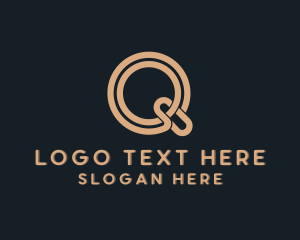 Tailor - Loop Clothing Tailoring Letter Q logo design