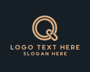 Fashion - Loop Clothing Tailoring Letter Q logo design