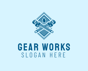 Plumbing Pipe Wrench  logo design