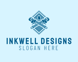 Plumbing Pipe Wrench  logo design