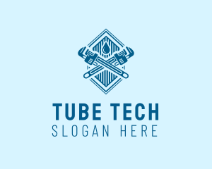 Tube - Plumbing Pipe Wrench logo design