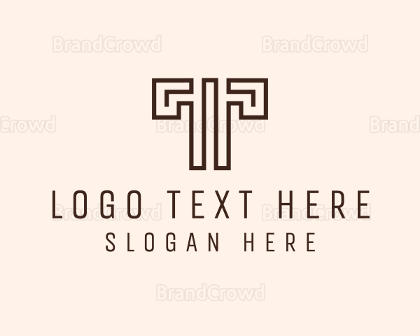 Minimalist Letter T Logo