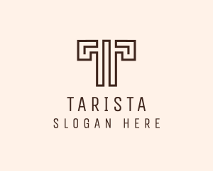 Minimalist Letter T logo design