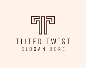 Minimalist Letter T logo design