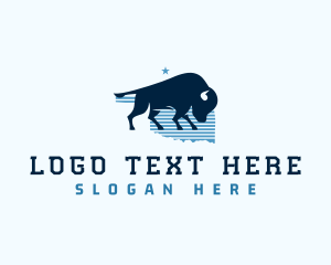 Tourism - American Bison Oklahoma logo design