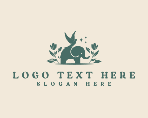 Florist - Garden Elephant Bird logo design