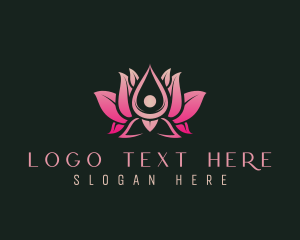 Stretching - Lotus Wellness Therapy logo design