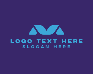 Online - Digital Letter M logo design