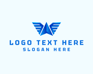Pilot - Aeronautic Letter A Wings logo design