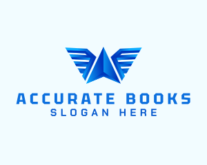 Aviation Wings Letter A logo design