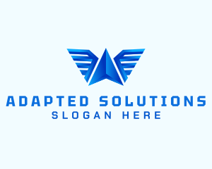 Aviation Wings Letter A logo design