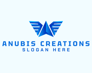 Aviation Wings Letter A logo design