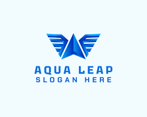 Aviation Wings Letter A logo design