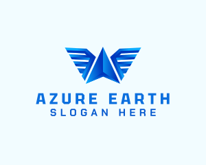 Aviation Wings Letter A logo design