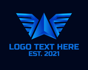 Aeronautics - Aeronautic Letter A Wings logo design