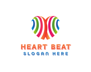 Heart Dating App logo design