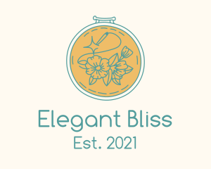 Tailor - Flower Embroidery Craft logo design