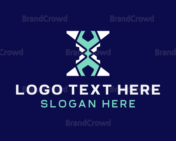 Modern Polygon X Lettermark Logo