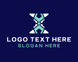 Hacker - Modern Polygon X Lettermark logo design