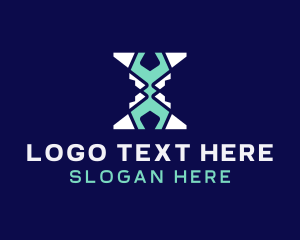 Initial - Modern Polygon X Lettermark logo design