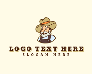 Farmer Hat Man logo design