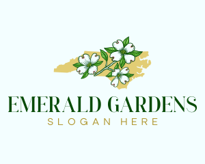 North Carolina Flower Garden logo design