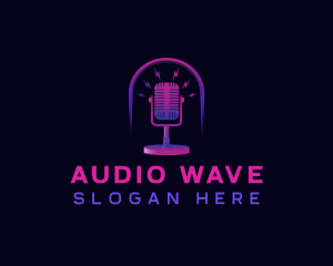 Sound - Podcast Mic Sound logo design