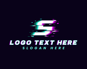 Gamer - Game Glitch Letter S logo design