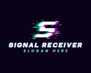 Game Glitch Letter S logo design