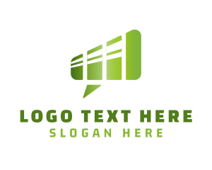 Online - Gradient Chat Bubble logo design
