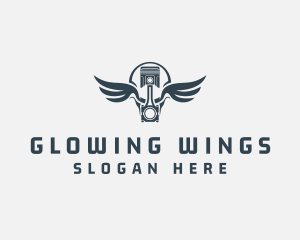 Industrial Piston Wings logo design