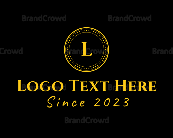 Luxury Gold Coin Logo