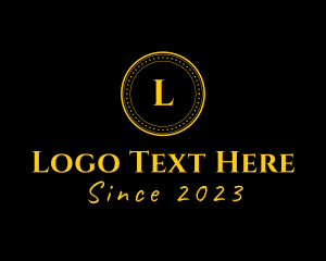 Alphabet - Luxury Gold Coin logo design
