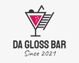 Martini Glass Bar  logo design