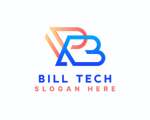 Tech Media Letter B logo design