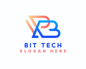 Tech Media Letter B logo design