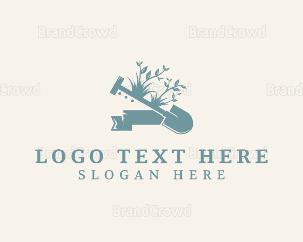 Gardening Plant Shovel Logo