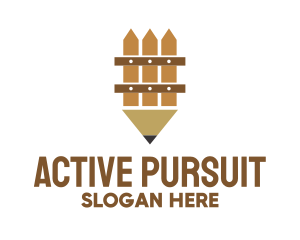 Activity - Brown Fence Pencil logo design