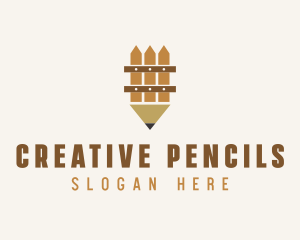 Brown Fence Pencil logo design