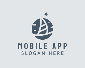 Ocean Marine Sailboat Logo