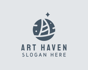 Ocean Marine Sailboat logo design