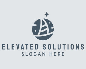 Ocean Marine Sailboat logo design