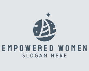 Ocean Marine Sailboat logo design