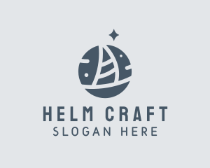 Helm - Ocean Marine Sailboat logo design