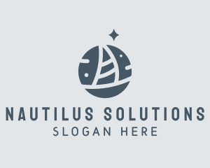 Ocean Marine Sailboat logo design