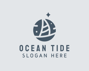 Ocean Marine Sailboat logo design