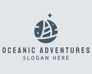 Ocean Marine Sailboat logo design