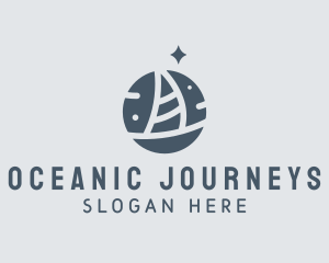 Ocean Marine Sailboat logo design