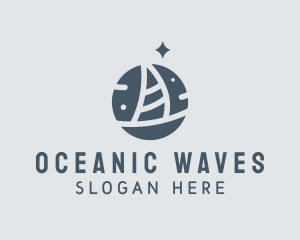 Vessel - Ocean Marine Sailboat logo design