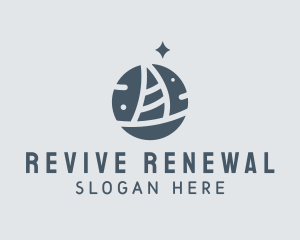 Ocean Marine Sailboat logo design